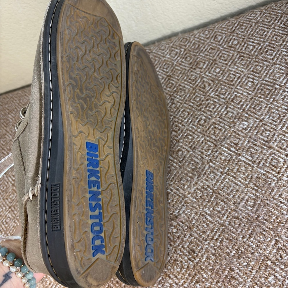 BIRKENSTOCK SUEDE MENS SHOE SIZE 9 42 COLOR SANDS BEIGE MADE IN GERMANY $258 - Picture 9 of 10